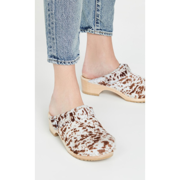 No. 6 Shoes - No. 6 James Clog in Appaloosa Pony Brown and White EU 38